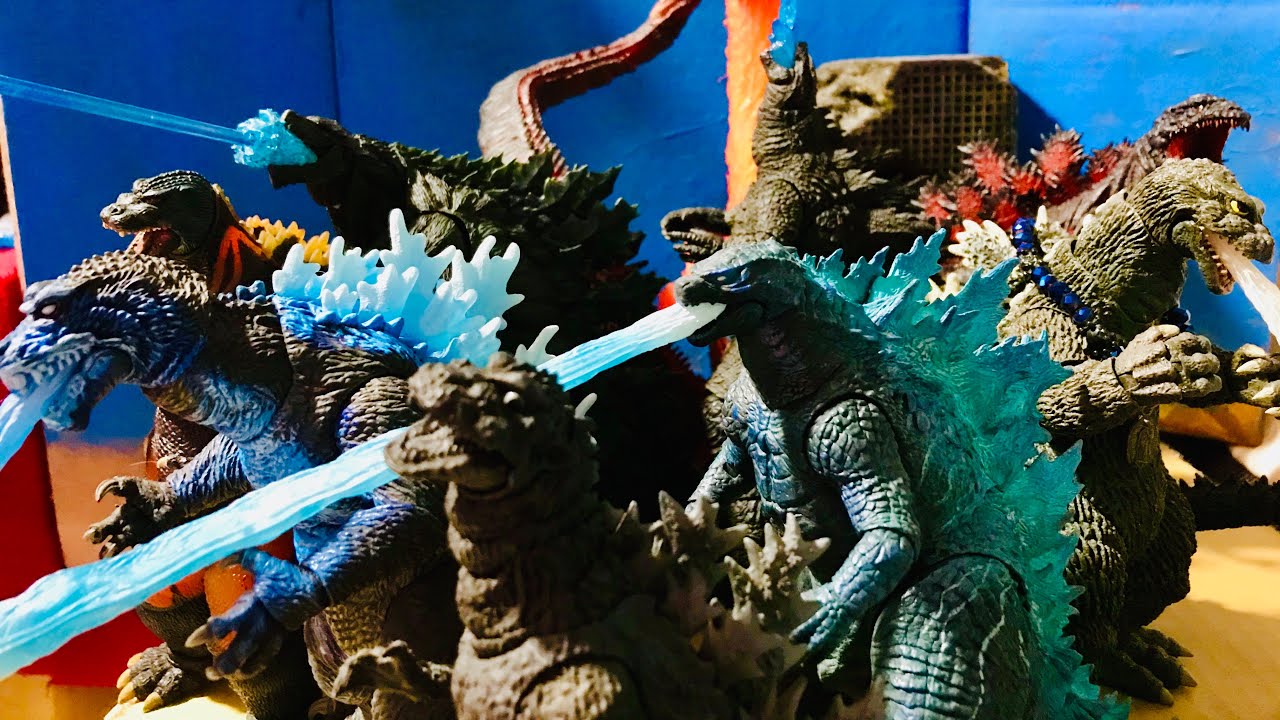 65 years of Godzilla stop motion - YouTube