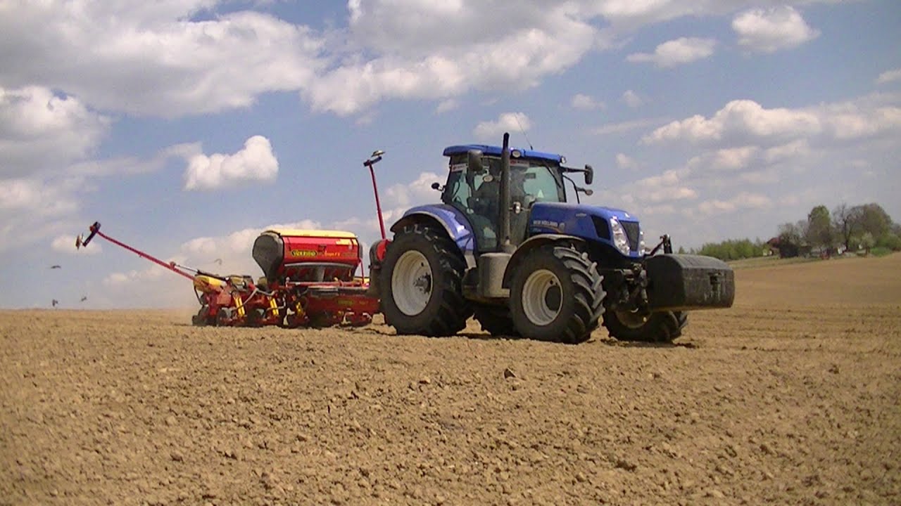 Suchy Siew Kukurydzy 2015 / New Holland T7.250 & Vaderstad Tempo F6