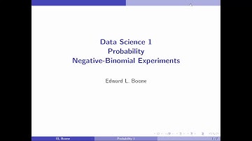 Data Science 1 - Probability 19 - Negative Binomial Experiment