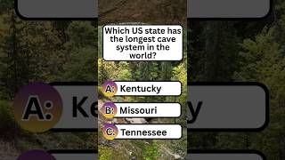 Which US state has the longest cave system in the world? #shorts #usafacts #usa