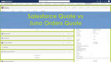 Salesforce Opportunity & Quote Process vs Juno Orders Quote