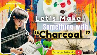 Realistic charcoal drawing on grey toned paper || art smash is  live