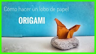 ⩥ Cómo hacer un LOBO de papel  | Origami PASO A PASO