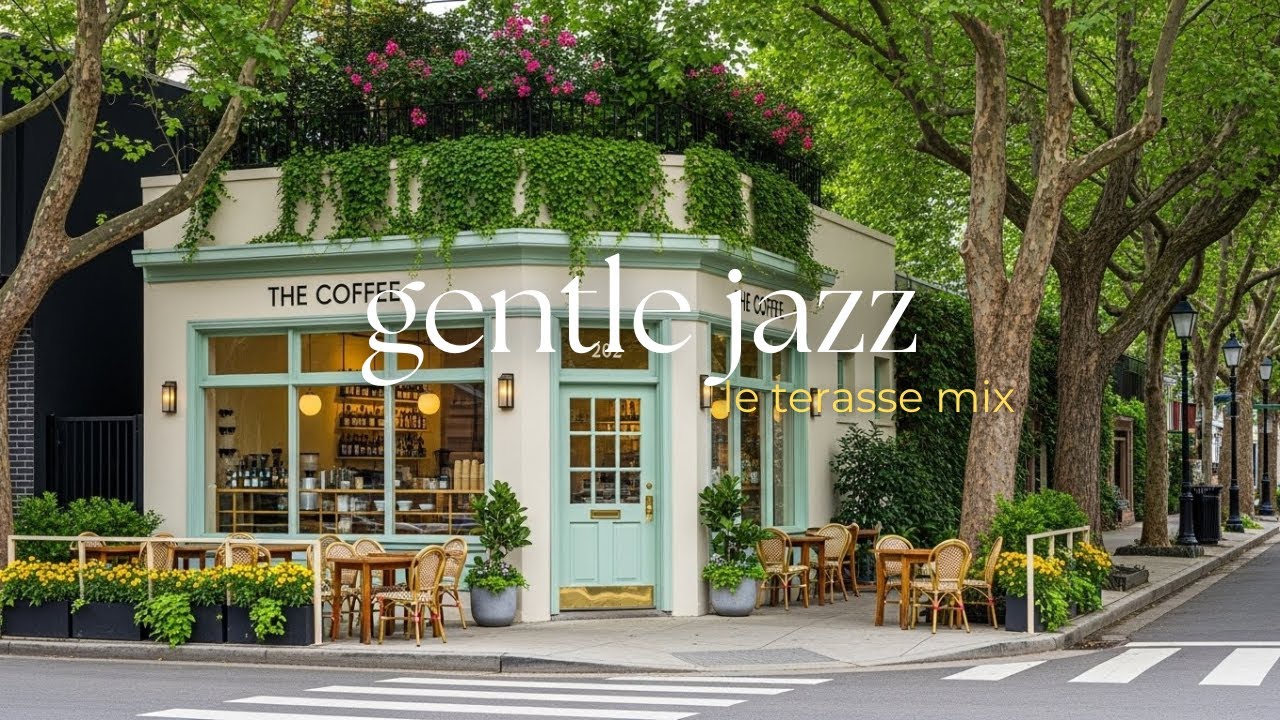 RELAXING JAZZ CAFE | OPEN AIR COFFEE SHOP FEELS ☀️🎷 | OUTDOOR MUSIC