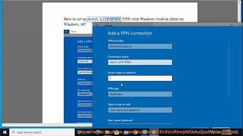 Set up Astrill  L2TP/IPSEC VPN w/ Windows built-in client on Windows 10