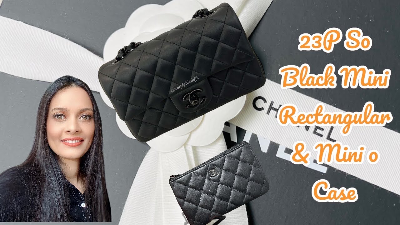 chanel o-coin purse so black #chanel23b #chanelsoblack 