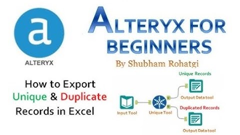 Alteryx - How to Export Unique & Duplicate Records in Excel