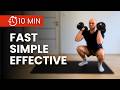 10 Min Full Body Dumbbell Workout For Muscle Growth &amp; Overall Fitness