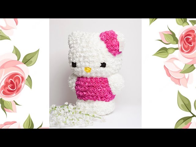 Hello Kitty From Foam Roses - YouTube Hello Kitty From Foam Roses - YouTube