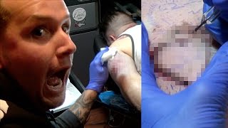 Bad Tattoo Prank Goes Too Far! Horrible Tattoo On Friend&#39;s Arm!!