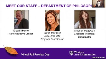 Virtual Fall Preview Day 2020 - Philosophy Overview - Western University