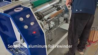 jIEZE MACHINE Semi auto aluminum foil rewinder