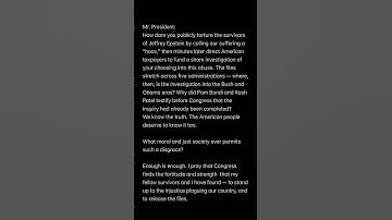 This is a statement I received from a Epstein survivor who is a Jane Doe.