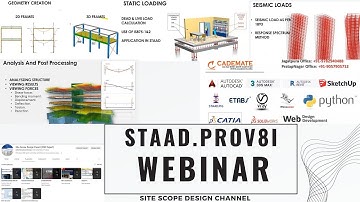 Staad.ProV8i  Webinar | Site Scope Design | New Video 2023