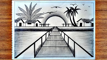 How to Draw a Beautiful Village Scene - Step by Step Art Tutorial