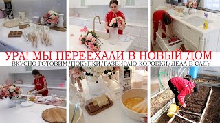 УРА😍ВСЕ! МЫ ПЕРЕЕХАЛИ В НАШ ДОМ МЕЧТЫ🏡ГОТОВИМ🥘РАЗБИРАЮ КОРОБКИ🌺ДЕЛА В САДУ🌳ПОКУПКИ🔥ХРАНЕНИЕ НА КУХНЕ