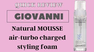 Giovanni mousse QUICK REVIEW | Curly hair product | thathappysoul