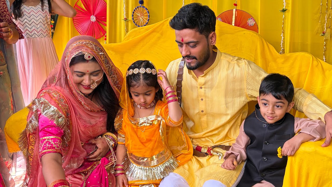 Bhai ka Haldi Function🎉..Rajputi Wedding Haldi Rasm | Rituals | Nitu ...