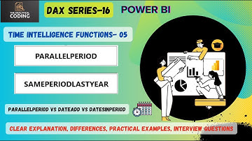 PARALLELPERIOD|SAMEPERIODLASTYEAR| DAX|Power BI |Time Intelligence function -05|@TheAnalyticalCoding