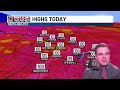 Spotty storms this week