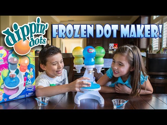 Dippin Dots Frozen Dot Maker, Includes maker, 6 trays, 4 bowls, 4 spoons, 2  pop pens, Instructions, Enjoy Dippin Dots at home, Use any soda, juice or