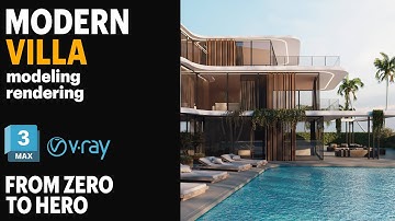 3Ds MAX tutorial: how to modeling and design modern villa in 3ds max | for beginner