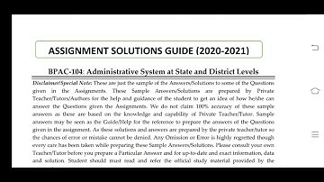 BPAC 104 Ignou Solved Assignment