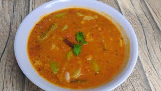 Vegetable sambar recipe | south indian style sambar |ತರಕಾರಿ ಸಾಂಬಾರ್ | sambar  bangalore food diaries