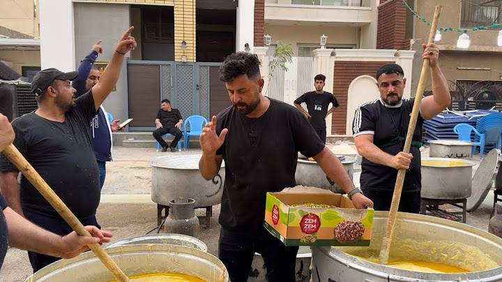 طبخت هريسه بالفستق الحلبي والقيمر اجواء عاشوراء