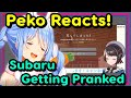 【ENG Sub】Usada Pekora - Reacts to Subaru Falling for her Pranks