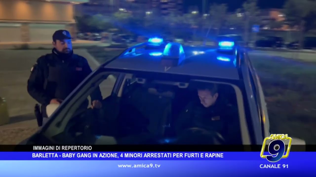 Barletta - Baby gang in azione, 4 minori arrestati per furti e rapine