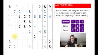 US Sudoku Championship 2019 - Anti Knight Sudoku screenshot 4