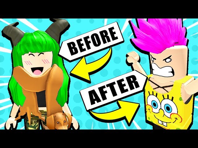 Giving My Friend A Roblox Makeover - shopus clip roblox poop simulator deleted my rainbow