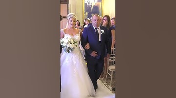Bride Walks Down The Aisle