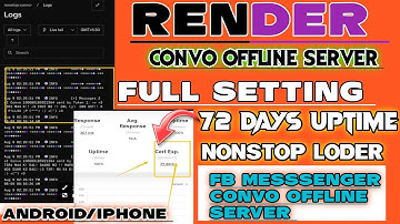 😱🔥RENDER OFFLINE CONVO SERVER DEPLOY 24X7 |☠️RENEDR CONVO SERVER NONSTOP #render