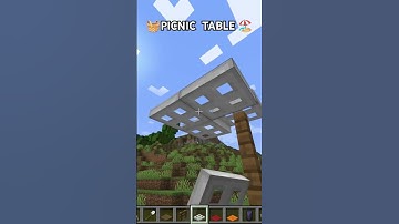 🧺PICNIC TABLE 🏖️ in Minecraft. #shorts #minecraft
