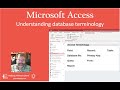 Access Database Tutorial: Terminology - Fields, Records, Primary Keys, and Access database objects.