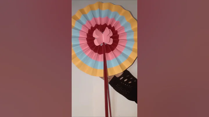 Diy cute paper fan easy paper craft #diy #art #papercraft #diyideas #craft #paperfan #viral #shorts