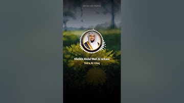 سورة العلق SURAH AL-ALAQ #عبدالولي_الاركاني #abdulwali_alarkani