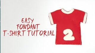 Fondant soccer jersey tutorial | fondant t-shirt topper tutorial |soccer theme cake decoration