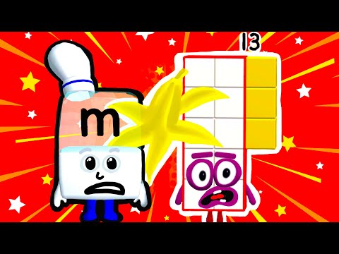 Numberblocks Alphablocks Crossover M & 13 - YouTube