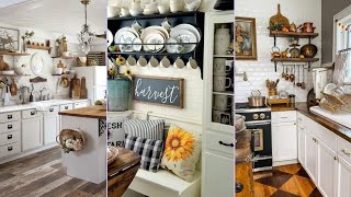 100+ Vintage Kitchen Antique Farmhouse shabby chic decorating ideas with rustic charm #farmhouse