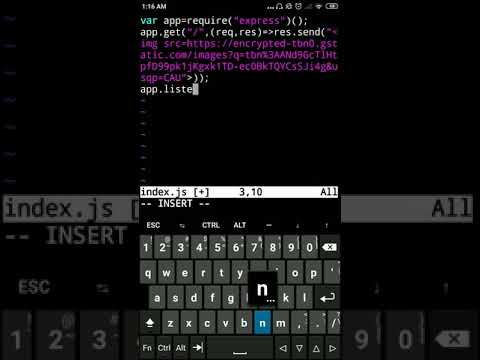 Build WebApp on Android using express framework and nodejs #CodeOnPhone