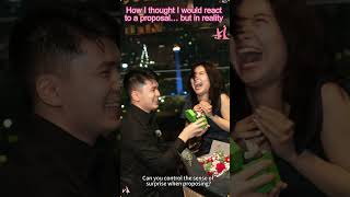 How I thought I would react to a proposal… but in reality 💍#fyp #funnyvideos #proposal #surprise