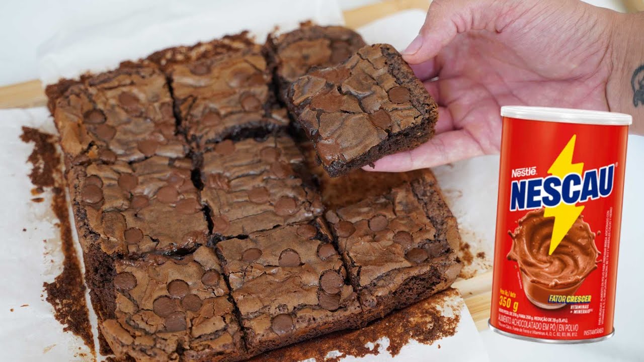 A MELHOR RECEITA DE BROWNIE DE NESCAU | FÁCIL E ECONÔMICO