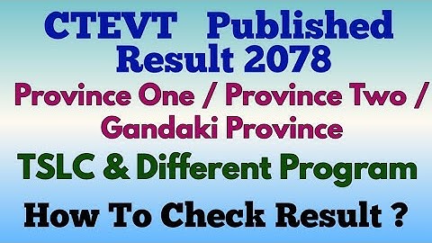 CTEVT Published Result Of Different Program 2078/10/13 || How To Check Result || @A2Zmix Knowledge