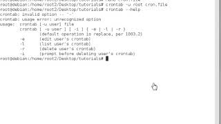 crontab - schedule a command to run on a schedule [debian linux]