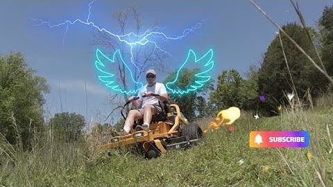 Mowing grass on a HUGE Hill with the Cub cadet zero turn mower ultima zt2!!