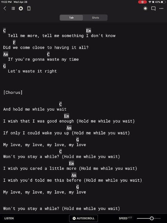 Hold me while you wait chords - YouTube - How To Play Hold Me While You Wait On Guitar