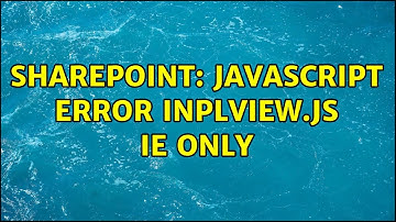 Sharepoint: Javascript Error inplview.js IE only